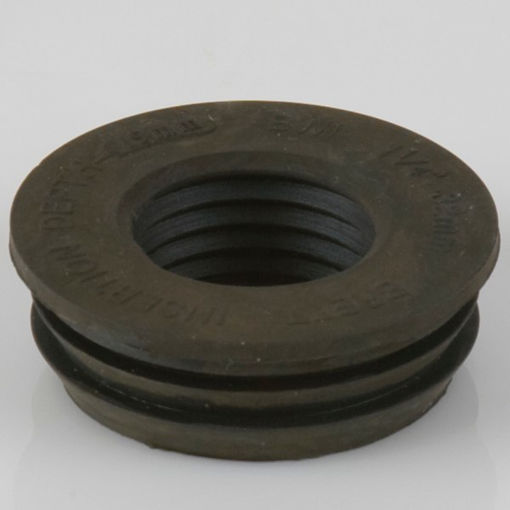 Picture of Brett Martin 32mm Push-Fit Rubber Waste Adaptor - Black