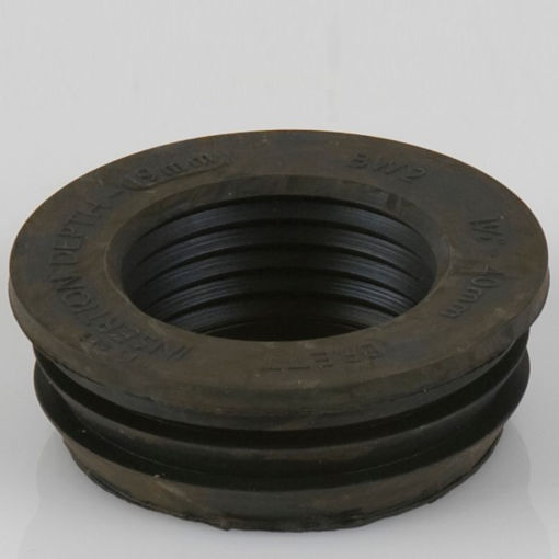 Picture of Brett Martin 40mm Push-Fit Rubber Waste Adaptor - Black