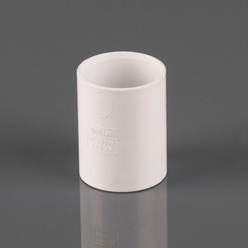 Picture of Brett Martin 50mm Solvent Straight Connector - White