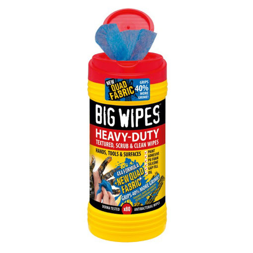 Picture of Big Wipes Heavy-Duty Pro+ antiviral wipes (red top)