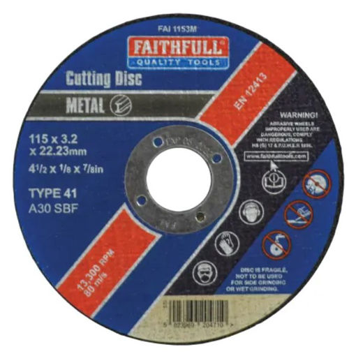 Picture of Metal Cut Off Disc 115 x 3.2 x 22.23mm