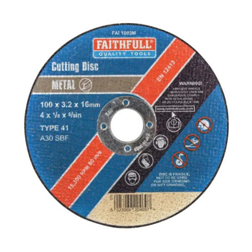 Picture of Metal Cut Off Disc 100 x 3.2 x 16mm