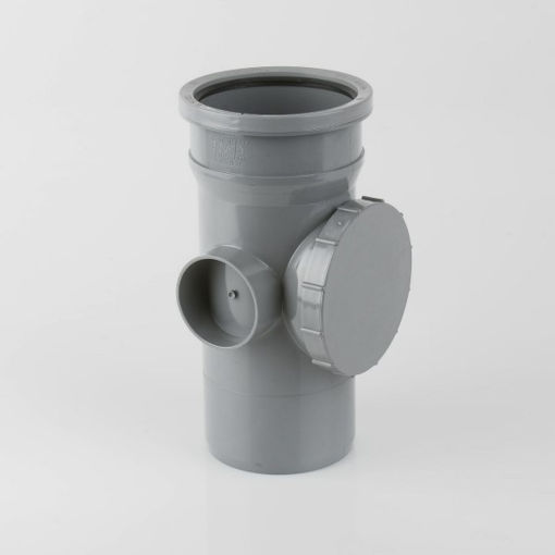 Picture of Brett Martin 110mm Single Socket Access Pipe - Grey