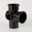 Picture of Brett Martin 110mm x 92.5° Double Socket Access Branch - Black