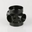 Picture of Brett Martin 110mm Double Solvent Short Boss Pipe - Black