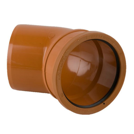 Picture of Brett Martin 110mm x 45° Single Socket Bend - Terracotta