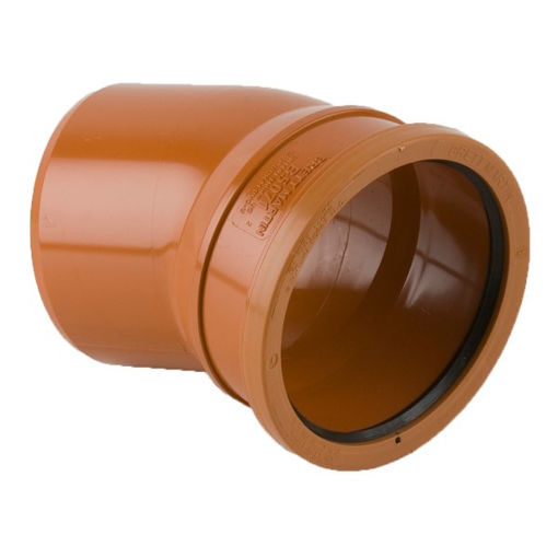 Picture of Brett Martin 110mm x 22½° Single Socket Bend - Terracotta