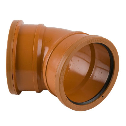 Picture of Brett Martin 110mm x 45° Double Socket Bend - Terracotta