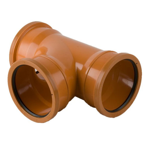 Picture of Brett Martin 110mm x 87½° Triple Socket Branch - Terracotta