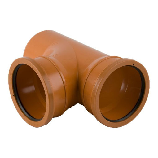 Picture of Brett Martin 110mm x 87½° Double Socket Branch - Terracotta