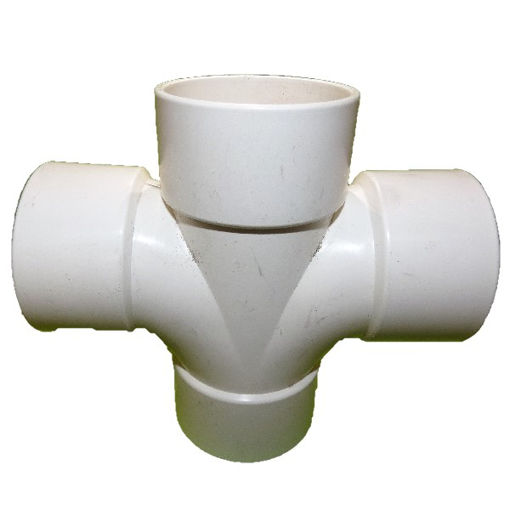 Picture of Brett Martin 50mm x 92½° Solvent Cross Tee - White