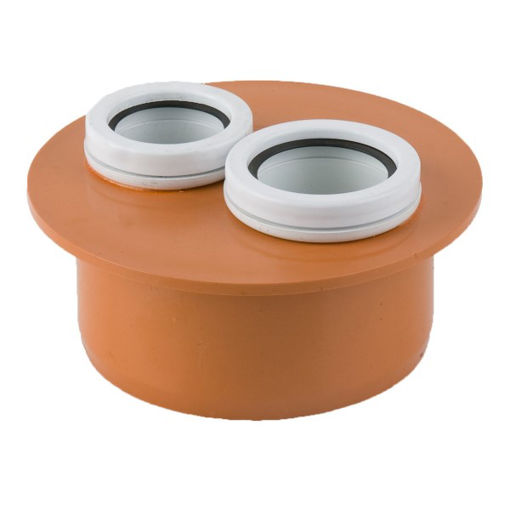 Picture of Brett Martin 110mm x 32mm x 40mm Seals Accept MuPVC Waste - Terracotta