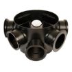 Picture of Brett Martin 315mm Dia. Shallow Access Chamber Base 190mm Invert (Inc. 2 Socket Plugs) - Black