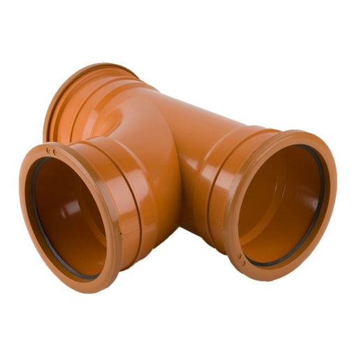 Picture of Brett Martin 160mm x 160mm x 87½° Triple Socket Branch - Terracotta