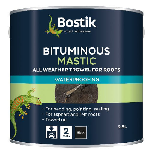 Picture of Cementone All Weather Trowel Applied Bitumen Mastic 2.5ltr Black