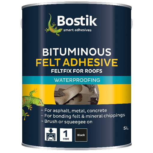 Picture of Cementone Feltfix Bitumen Roof Felt Adhesive 5ltr Black