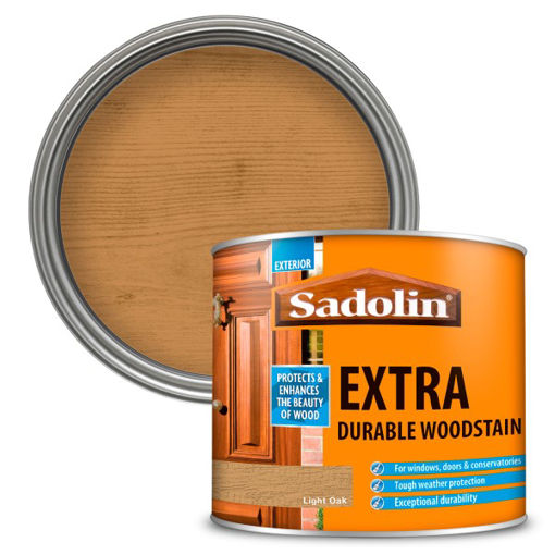 Picture of Sadolin Extra Durable Woodstain - 500ml - Light Oak