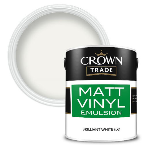 Picture of Crown Trade Matt Vinyl Emulsion - 5L - Brilliant White