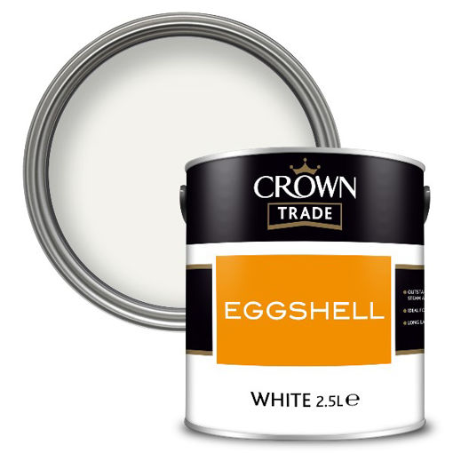 Picture of Crown Trade Eggshell - 2.5L - White
