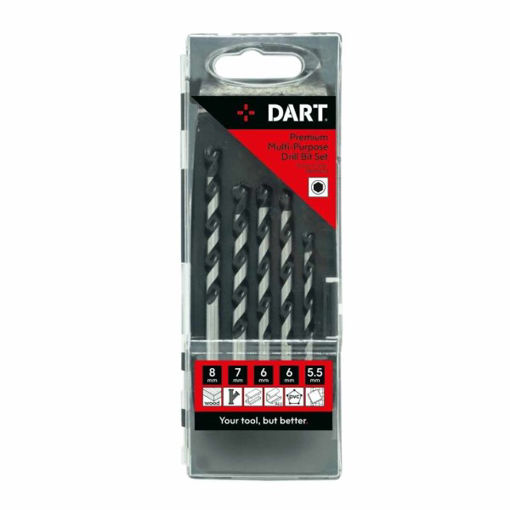 Picture of DART 5 PC Premium Multipurpose Drill Bit Set Hex