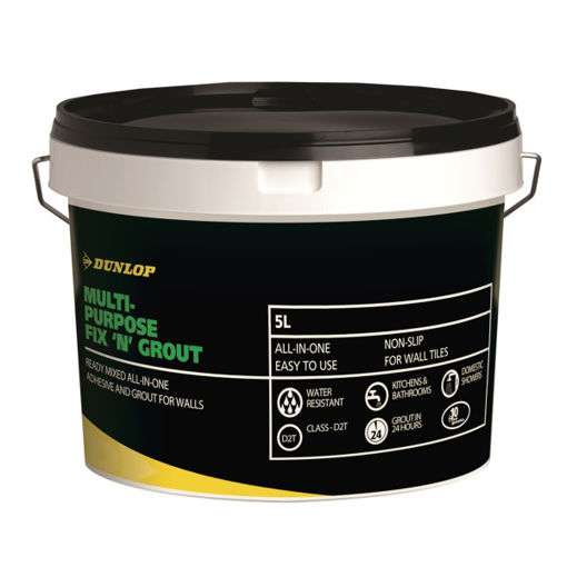 Picture of Dunlop Multi Purpose Fix 'N' Grout Brilliant White 5Ltr