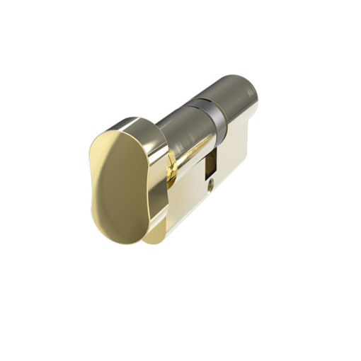 Picture of Mila Standard Security Euro Cylinder Thumbturn 35/35 Brass