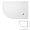 Picture of Zamori Shower Tray Quadrant Left 1200 x 800