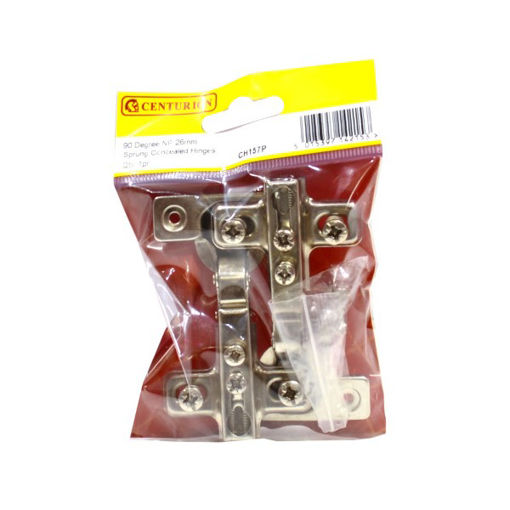Picture of Centurion Sprung Concealed Hinges 95°, Nickel Plated, 26mm-packed