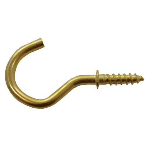 Picture of Centurion Shouldered Cup Hooks, 25mm, Brassed