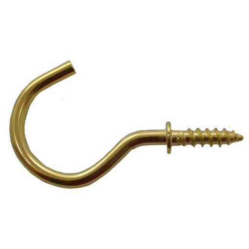 Picture of Centurion Shouldered Cup Hooks, 32mm, Brassed