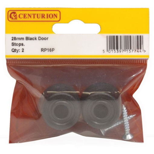 Picture of Centurion Plastic Door Stops, 30mm Dia., Black