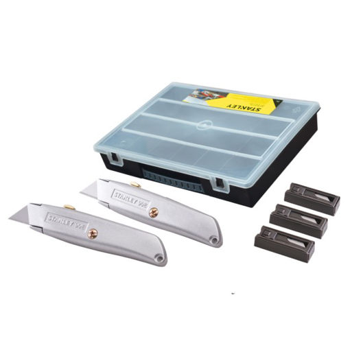 Picture of STANLEY® 99E Trimming Knife Twin Pack with 50 Spare Blades in Organiser