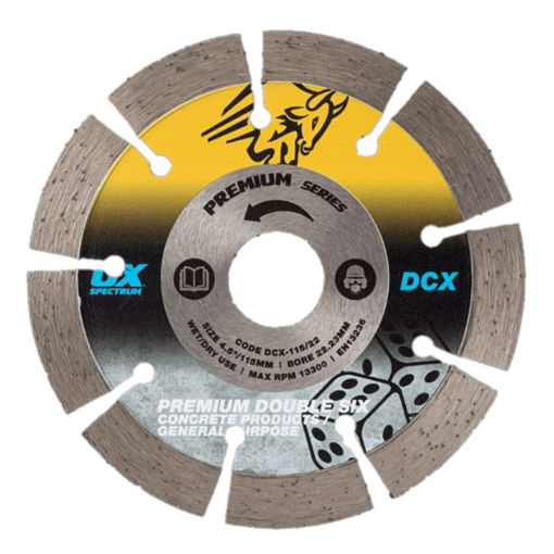 Picture of OX SPECTRUM Plus Double Six Diamond Blade - GP - 115/22.23MM