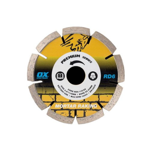 Picture of OX SPECTRUM Plus Diamond Blade Mortar Raking - 115/22.23mm