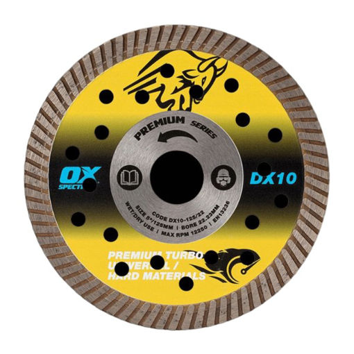 Picture of OX SPECTRUM Plus Diamond Blade Universal/ Hard - 125/22.23mm