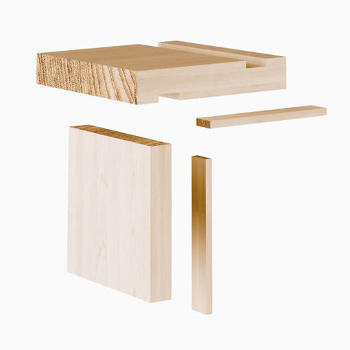 Picture of Planed Timber 32 x 115mm Door Lining Set with Stops