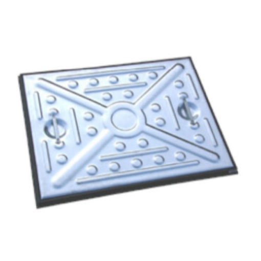 Picture of 10T 600 x 450 Galvinised Steel Manhole Cover & Polyprop Frame
