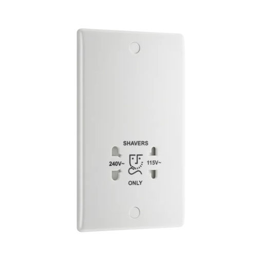 Picture of Shaver Socket - 800 Series White Moulded