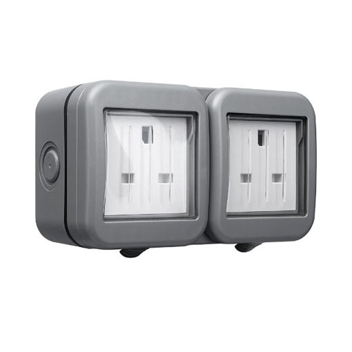 Picture of IP55 Weatherproof Double Unswitched Socket