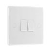 Picture of Single, Double Light Switch, 2 Way - 800 Series White Moulded