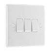 Picture of Single, Triple Light Switch, 2 Way - 800 Series White Moulded