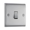 Picture of Single Light Switch, 2 Way - Brushed Steel