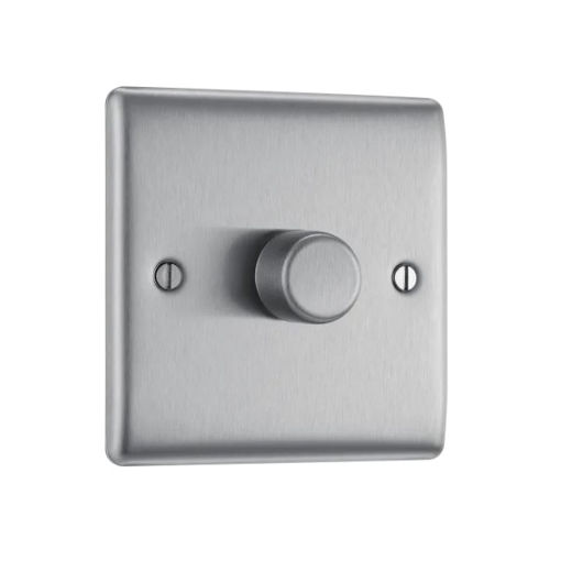 Picture of Single Dimmer Switch - Brushed Steel