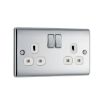 Picture of Double Socket - Polished Chrome - White Insert