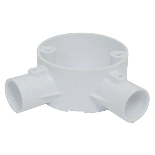 Picture of PVC 2 Way Angle Box 20mm White