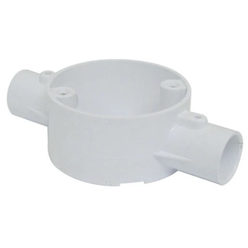 Picture of PVC 2 Way Through Box 20mm White