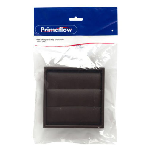 Picture of KwikPak Ventilation Gravity Flap Wall Outlet - Brown Round