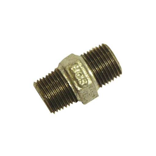 Picture of Galvanised Malleable Hexagonal Nipple MxM 3/4"