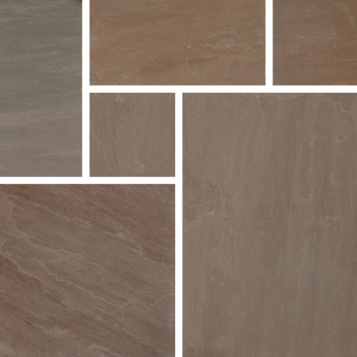 Picture of Sandstone Classic Calibrated Paving Pack Raj Blend Mixed Size