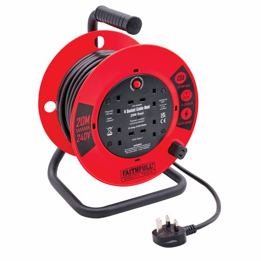 Picture of XMS25CR20M - Faithfull 20M Cable Reel 13A